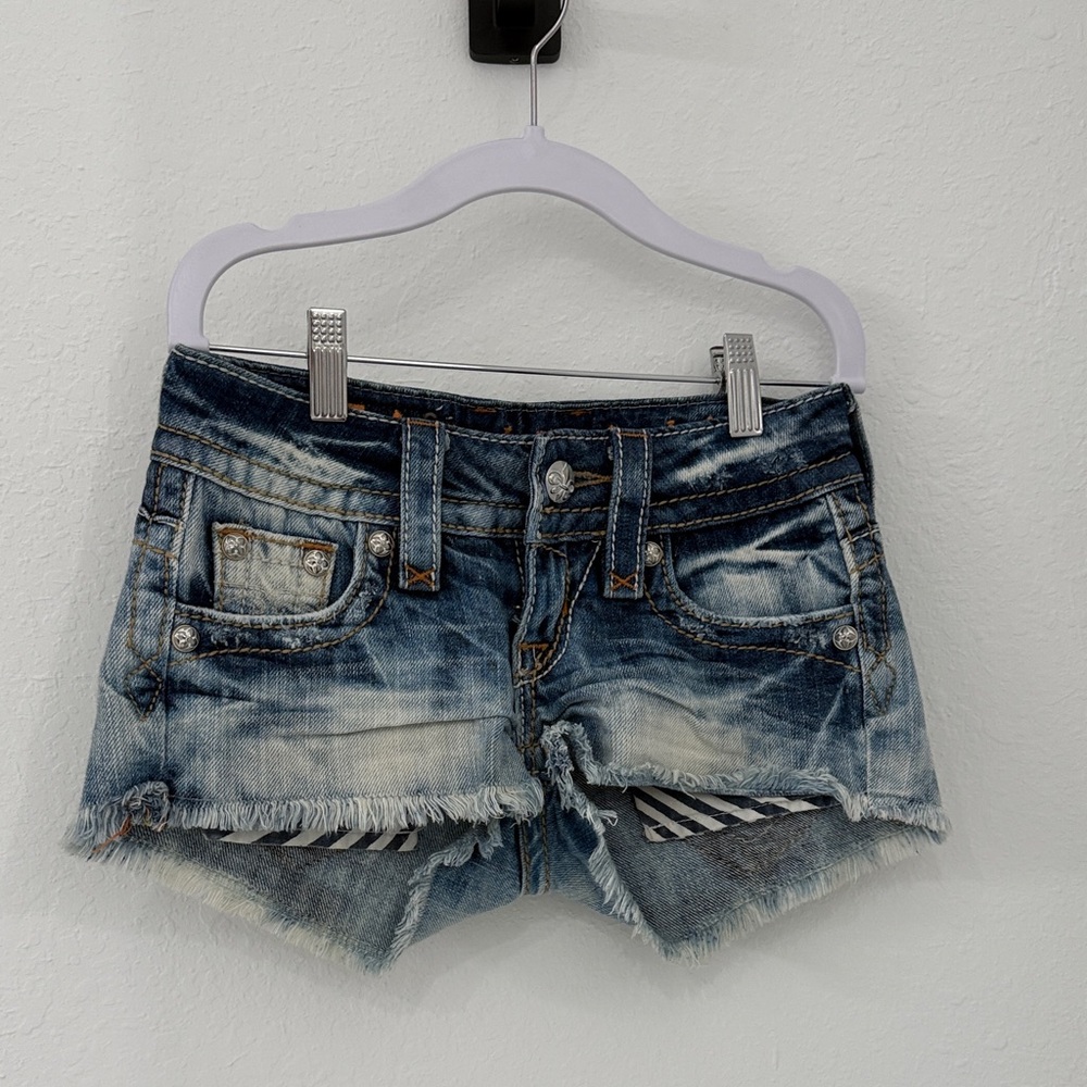 Rock Revival Distressed Blue Jean Shorts